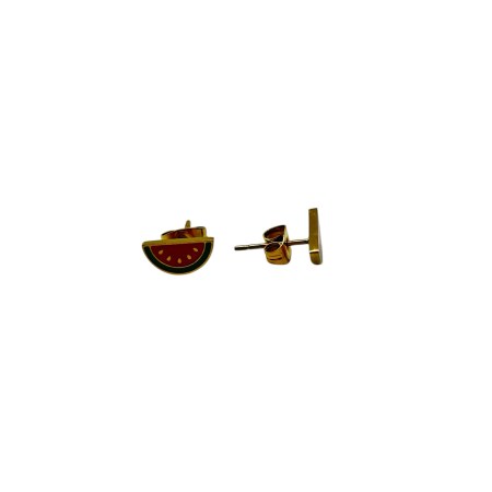 earring stud gold steel watermeon